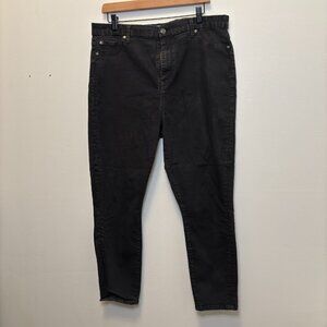 7 for all Mankind B(air) Black Skinny Jeans Women's Size 34
